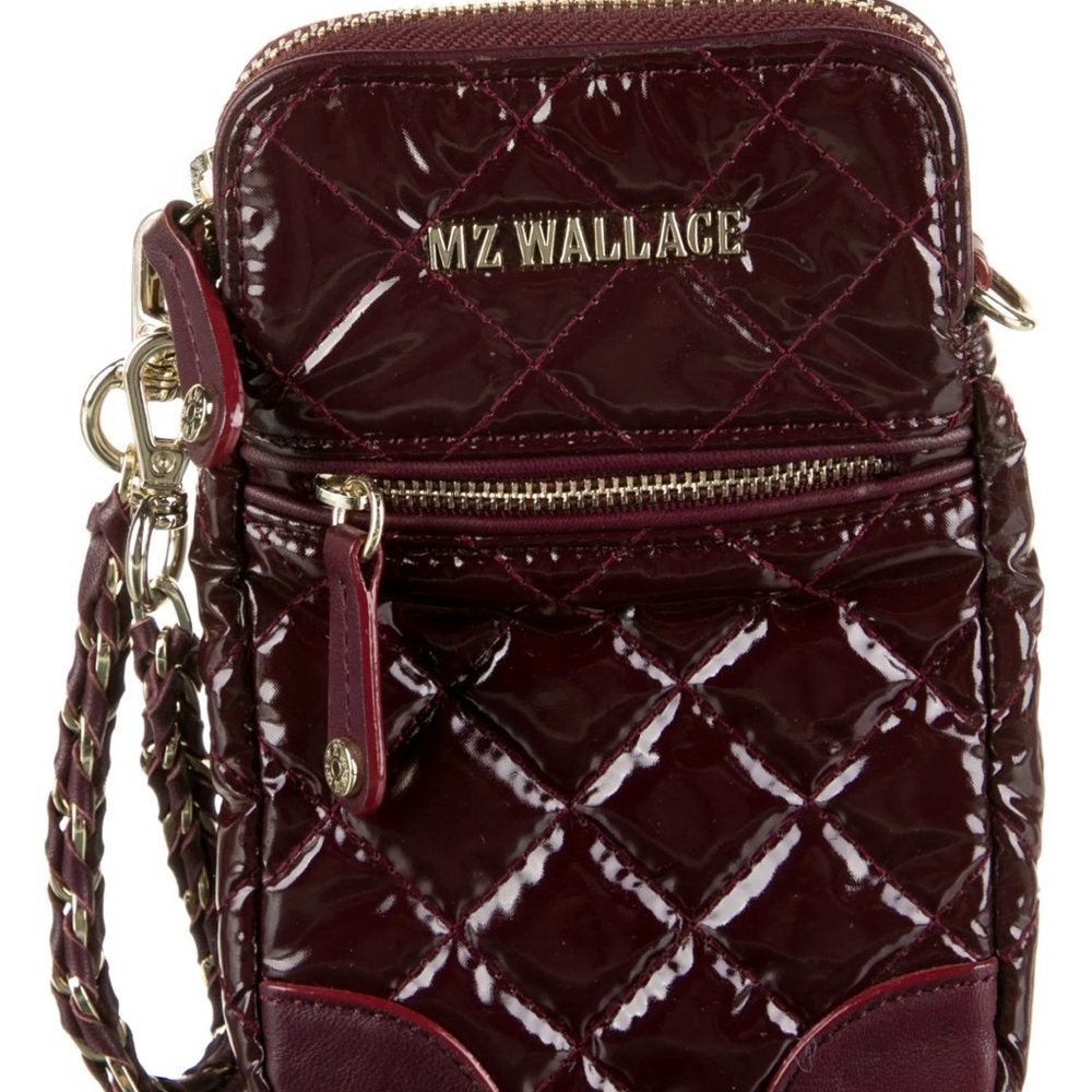 MZ Wallace Glossy Burgundy Quilted Bag - Picture 4 of 4